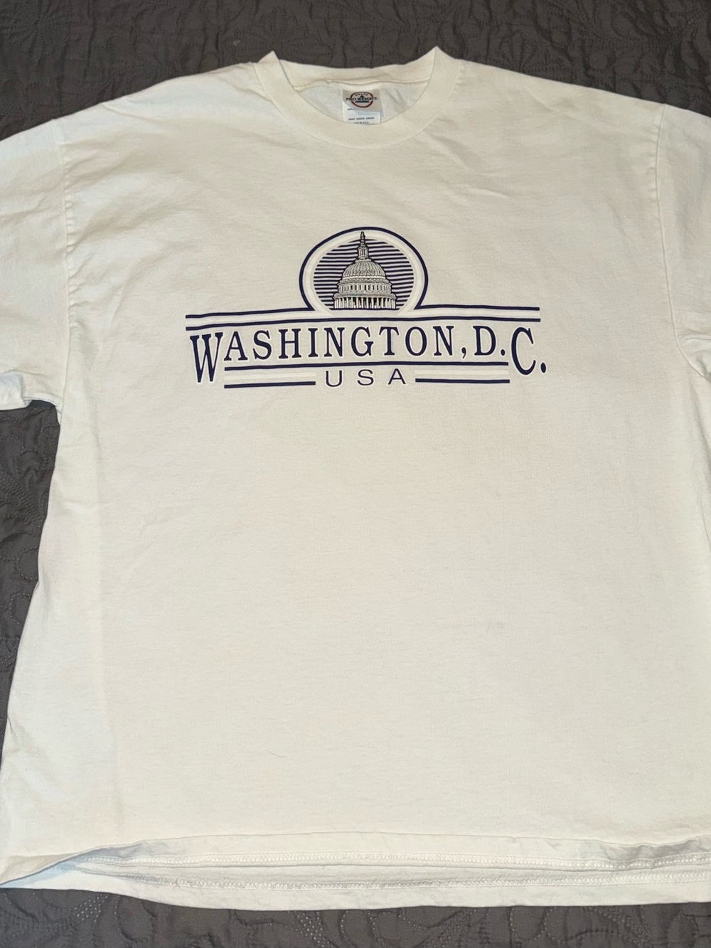 Delta T-Shirt Mens Size XL White Washington D.C. Graphic Souvenir Short Sleeve